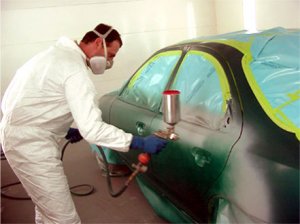 Подготовка автомобиля к покраске с использованием пескоструйного оборудования